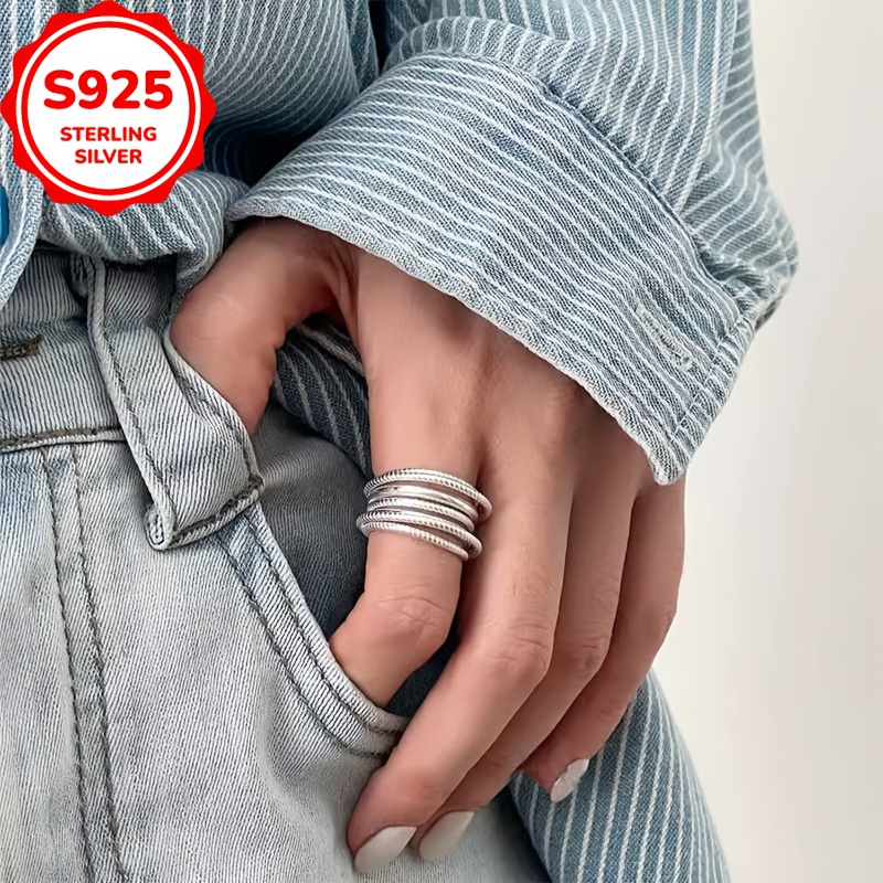 Small Layer Ring for Women - Heavy Industry Versatile Gift